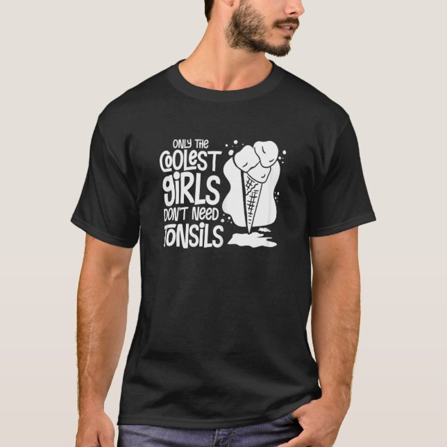 Camiseta Tonsilectomía Eliminación Tonsil Cirugía de recupe (Anverso)