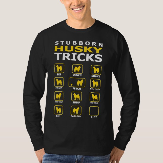 Camiseta Tonto Husky Dog Tricks Fundido (Anverso)