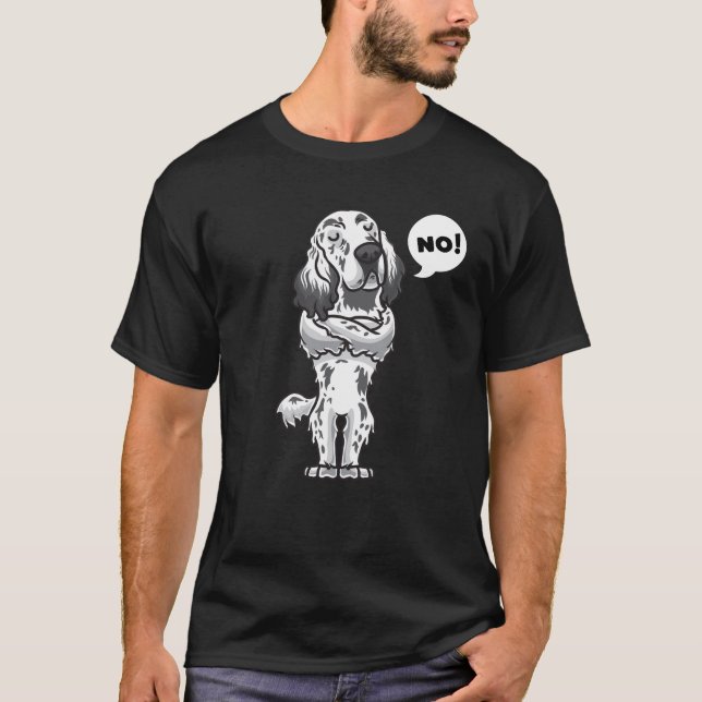 Camiseta Tonto inglés Setter Dog divertido (Anverso)