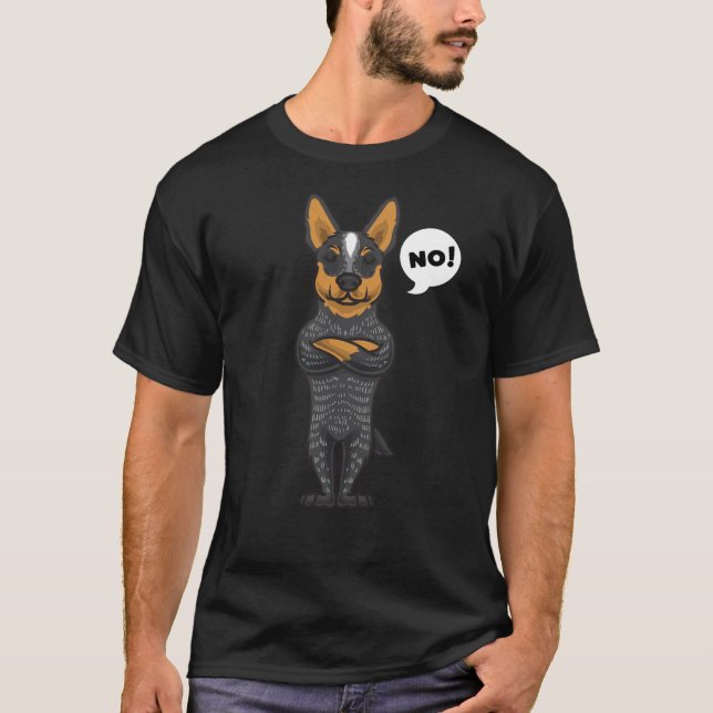 Camiseta Tonto perro de ganado australiano divertido (Anverso)