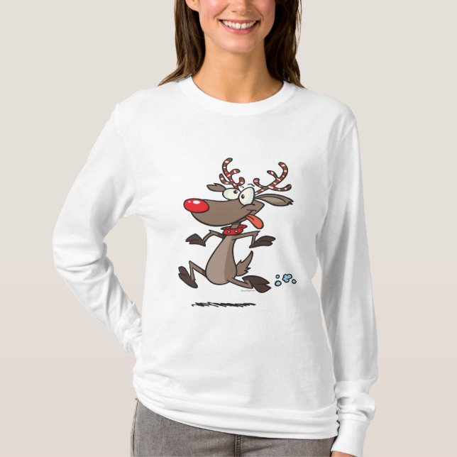 Camiseta tonto reno en carrera (Anverso)