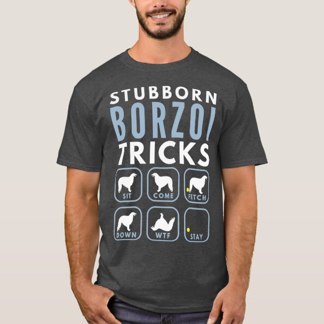 Camiseta Tonto trucos de caza de perros rusos - Perro (Anverso)