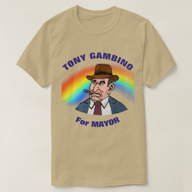 Camiseta Tony Gambino para alcalde (Diseño del anverso)