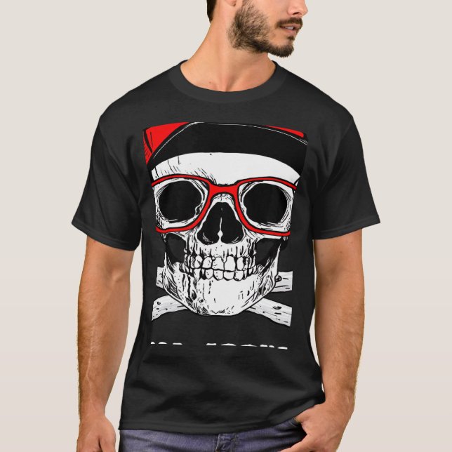 Camiseta Too Cool For School Back To School Skeleton Skull  (Anverso)