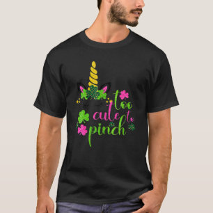 Camiseta Too Cute To Pinch Girls St Patrick's Day Lucky