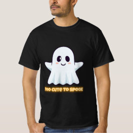 Camiseta Too Cute To Spook – Adorable Kawaii Ghost Hallowee