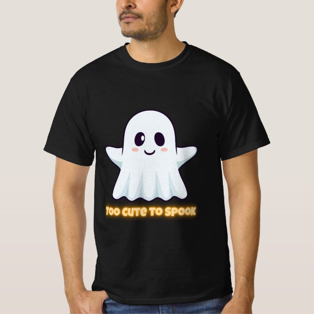 Camiseta Too Cute To Spook – Adorable Kawaii Ghost Hallowee (Anverso)