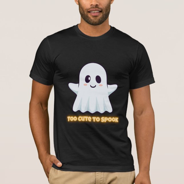 Camiseta Too Cute To Spook – Adorable Kawaii Ghost Hallowee (Anverso)