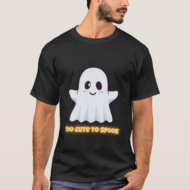 Camiseta Too Cute To Spook – Adorable Kawaii Ghost Hallowee (Anverso)