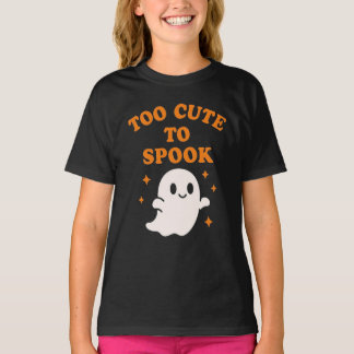 Camiseta Too Cute To Spook - Funny Halloween Ghost Girl's