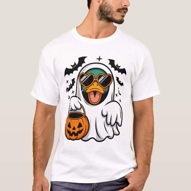 Camiseta Too Ghoul For This – Funny Duck Ghost Halloween (Anverso)