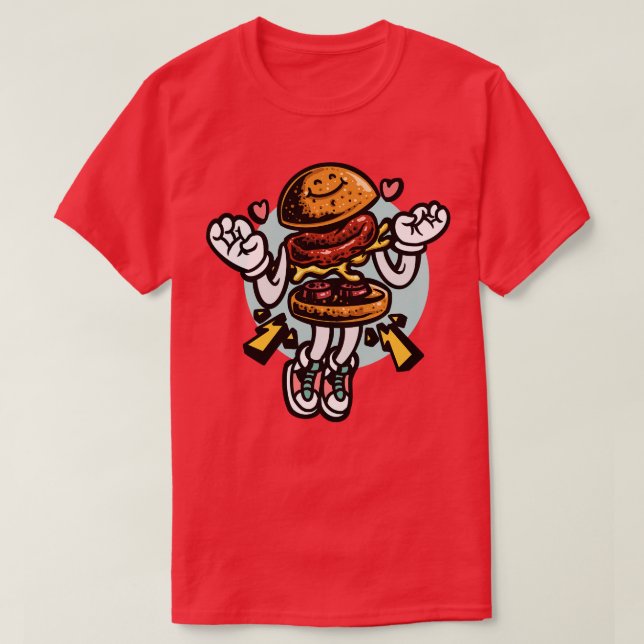Camiseta toon Aesthetic Happy Burger (Diseño del anverso)