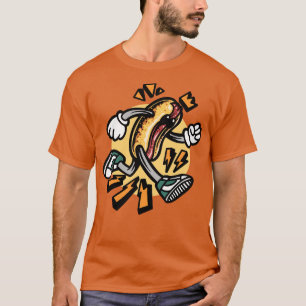 Camiseta toon Angry Hot Dog