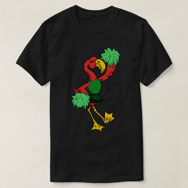 Camiseta toon Cheerader Flamingo (Diseño del anverso)