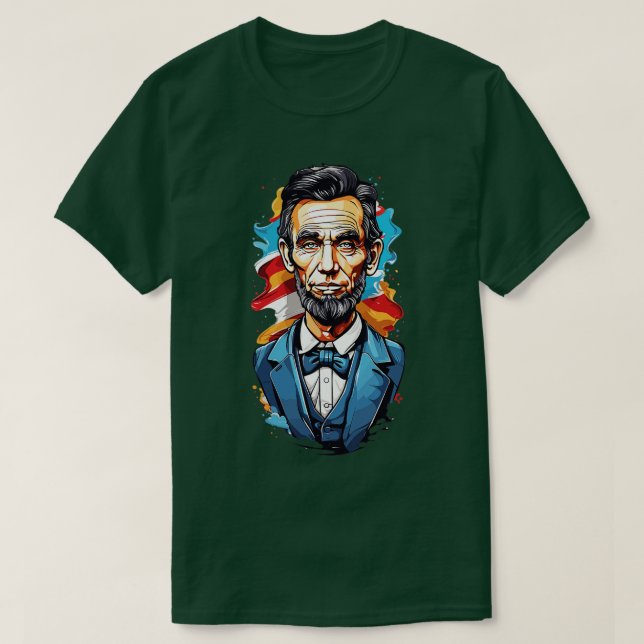 Camiseta Toon Style Abraham Lincoln (Diseño del anverso)