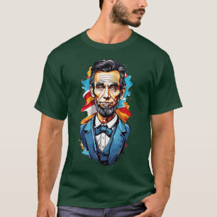 Camiseta Toon Style Abraham Lincoln