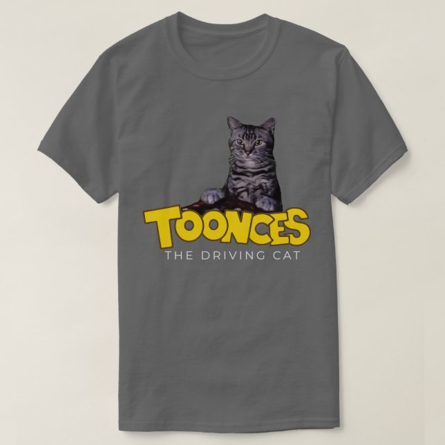 Camiseta Toonces el gato que conduce 1  (Diseño del anverso)