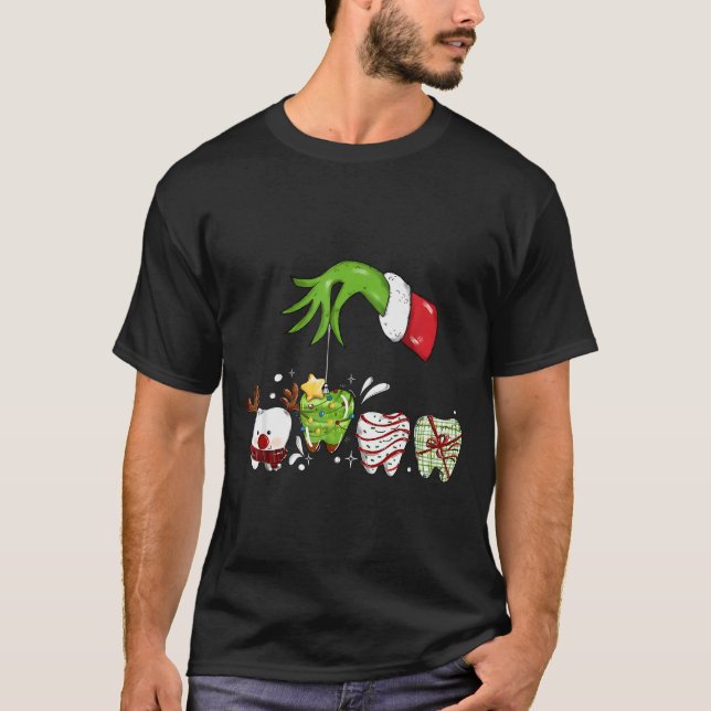 Camiseta Tooth Dentist Dental Istant Teeth Christmas Santa  (Anverso)