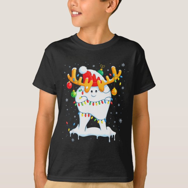 Camiseta Tooth Dentist Dental Istant Teeth Christmas Xmas  (Anverso)