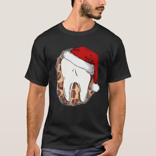 Camiseta Toothmas Feliz Dientes De Navidad En Santa Hat Den (Anverso)