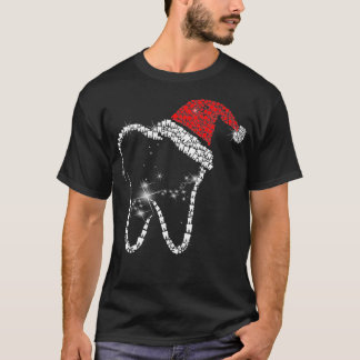 Camiseta Toothmas Feliz Navidad En Santa Hat Dental Como