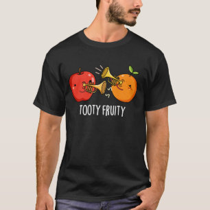 Camiseta Tooty Fruity Funny Fruit Músico Pun Dark BG
