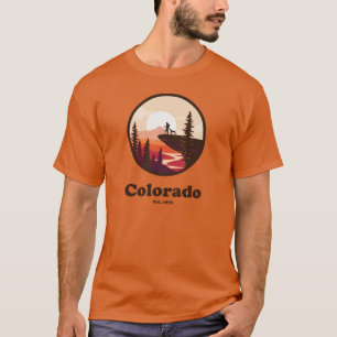 Camiseta Top De La Montaña De Colorado Con Hiker Y