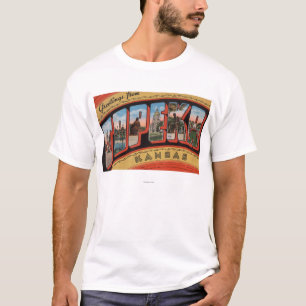 Camiseta Topeka, letra ScenesTopeka, KA de KansasLarge