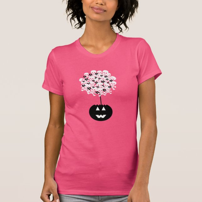 Camiseta Topiary Skull de Halloween (Anverso)