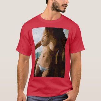 Camiseta Topless de Chica pelirroja caliente y panecillos b