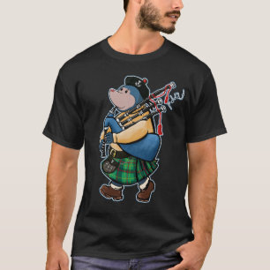 Camiseta Topo escocés de Kintyre que marcha con las gaitas