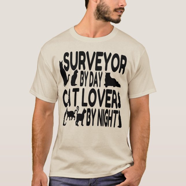 Camiseta Topógrafo de Cat Lover (Anverso)