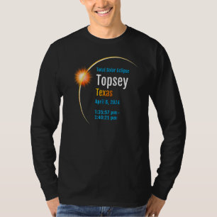 Camiseta Topsey Texas Tx Eclipse solar total 2024 1