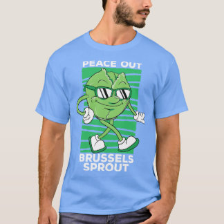 Camiseta Toque de Veggie cute de Peace Out Brussels Sprout