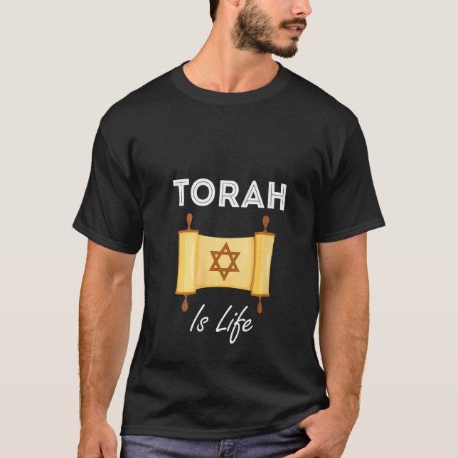 Camiseta Torah es israelita hebreo judío gracioso por la vi (Anverso)