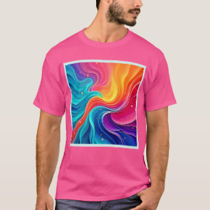 Camiseta Torbellino de Energía Arcoíris: Arte de Flujo Vibr