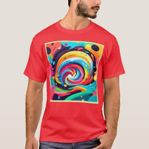 Camiseta Torbellino Vibrante de Colores Arte Abstracto