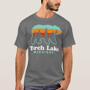 Camiseta Torch Lake Beach Vacation Michigan Bear Trees