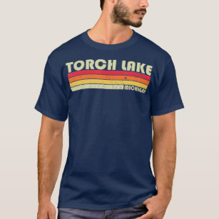 Camiseta TORCH LAKE MICHIGAN Gracioso Camping Pesquero Vera