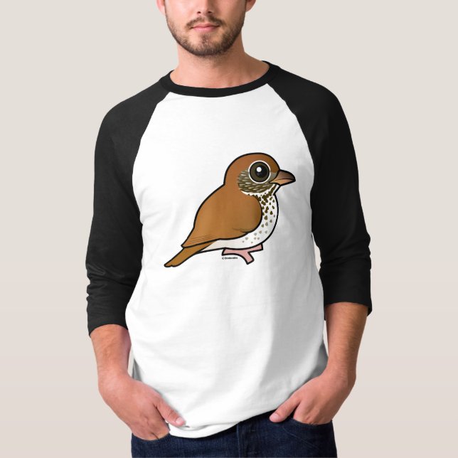 Camiseta Tordo de madera de Birdorable (Anverso)