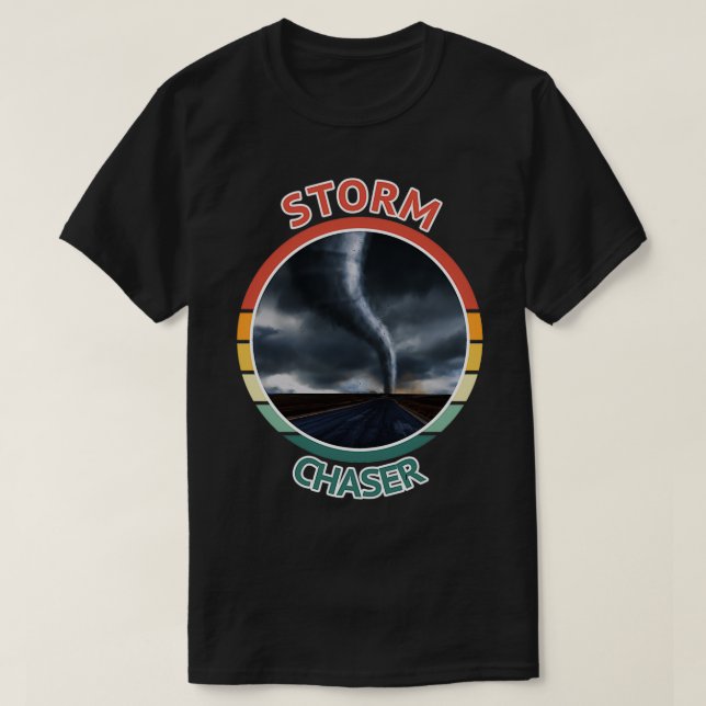 Camiseta Tormenta Chaser Tiempo Tornado Huracán Retro Graph (Diseño del anverso)