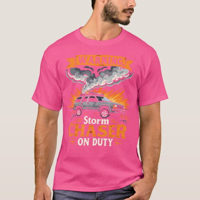 Camiseta Tormenta Chaser Tornado cazando pista meteorológic (Anverso)