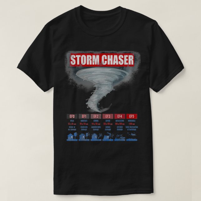 Camiseta Tormenta Chaser Tornado Meteorología 2 (Diseño del anverso)