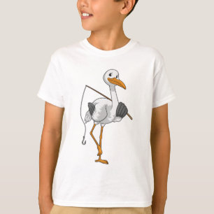 Camiseta Tormenta como pescador con barra de pesca