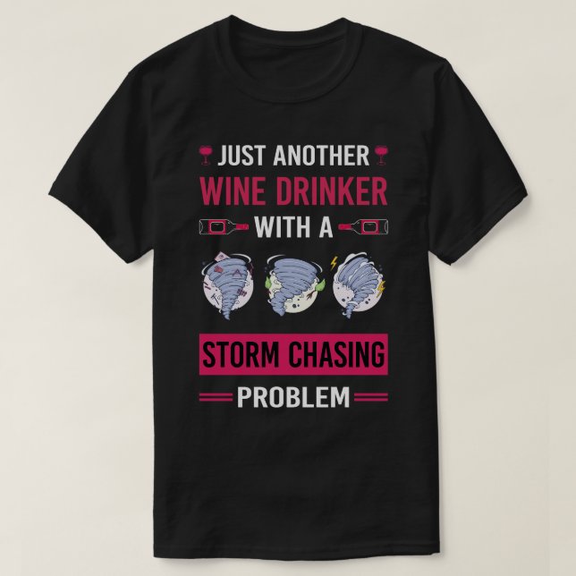 Camiseta Tormenta de bebedores de vino persiguiendo a cazad (Diseño del anverso)