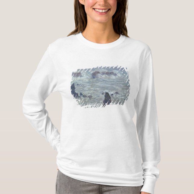 Camiseta Tormenta de Claude Monet el |, de la costa del (Anverso)