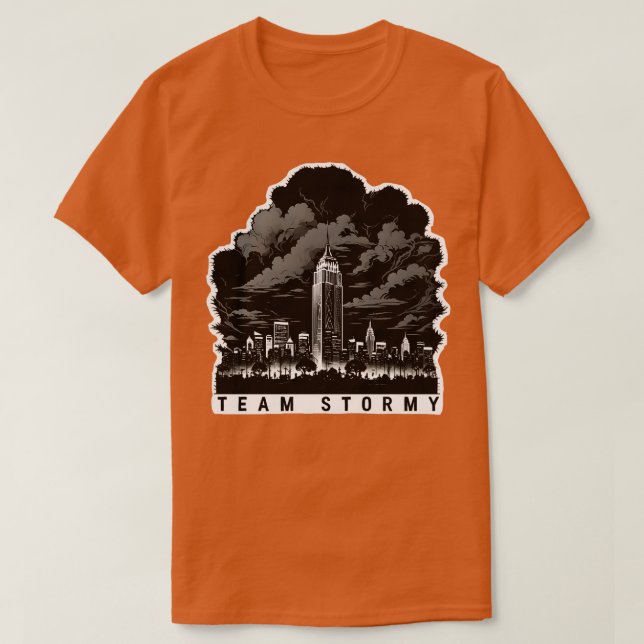 Camiseta Tormenta de equipo nubes de tormenta oscura sobre  (Diseño del anverso)