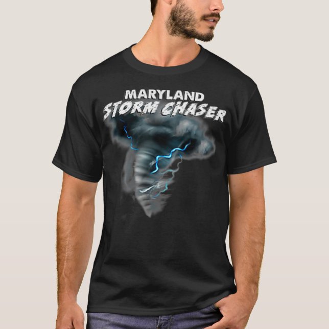 Camiseta Tormenta de Maryland Chaser Severo Tiempo Tornado (Anverso)