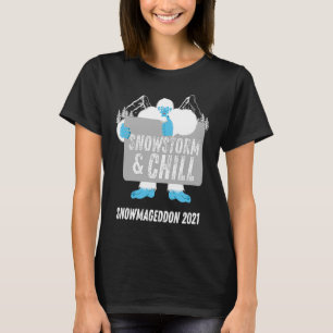 Camiseta Tormenta de nieve y el pie grande de las mascotas