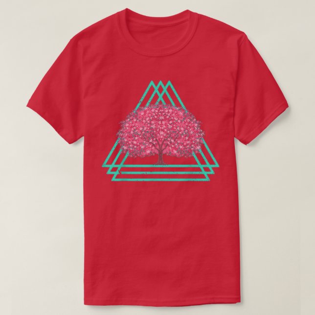 Camiseta Tormenta de vaporolas de flores japonesas sintomát (Diseño del anverso)
